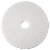 Super Polish Floor Pads 4100, 27" Diameter, White, 5-carton
