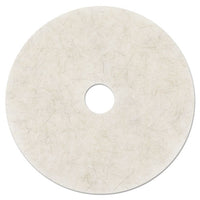 Ultra High-speed Natural Blend Floor Burnishing Pads 3300, 27" Dia., White, 5-ct