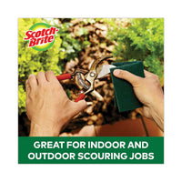 Heavy-duty Scouring Pad, 3.8 X 6, Green, 5-carton