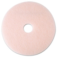 Ultra High-speed Eraser Floor Burnishing Pad 3600, 19" Diameter, Pink, 5-carton