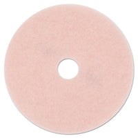 Ultra High-speed Eraser Floor Burnishing Pad 3600, 20" Diameter, Pink, 5-carton