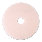 Ultra High-speed Eraser Floor Burnishing Pad 3600, 20" Diameter, Pink, 5-carton