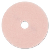 Ultra High-speed Eraser Floor Burnishing Pad 3600, 27" Diameter, Pink, 5-carton