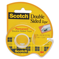 Double-sided Permanent Tape In Handheld Dispenser, 1" Core, 0.5" X 20.83 Ft, Clear, 3-pack