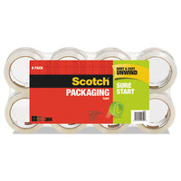 Sure Start Packaging Tape, 3" Core, 1.88" X 54.6 Yds, Clear, 8-pack