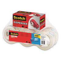 3850 Heavy-duty Packaging Tape With Dp300 Dispenser, 3" Core, 1.88" X 54.6 Yds, Clear, 6-pack