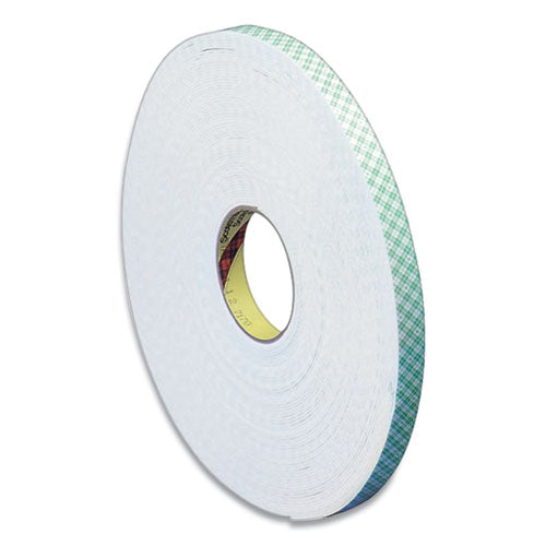 Double Coated Urethane Foam Tape, 0.38" X 36 Yds, White