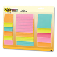 Pads In Miami Colors, 2 X 2; 3 X 3; 4 X 4, Lined, 45-sheet,15 Pads-pack