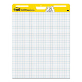 Self-stick Easel Pads, Quadrille (1 Sq-in), 25 X 30, White, 30 Sheets, 6-pack