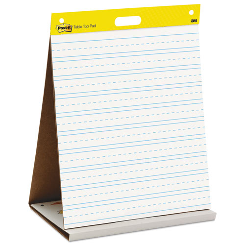 Self-stick Tabletop Easel Pad With Command Strips And Ruled Sheets, 20 X 23, White, 20 Sheets