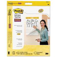 Self-stick Wall Pad, Primary Rule, 20 X 23, White, 20 Sheets-pad, 2 Pads-pack