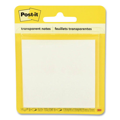 Transparent Notes, 2.88" X 2.88", 36 Sheets-pad