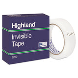Invisible Permanent Mending Tape, 1" Core, 0.75" X 36 Yds, Clear
