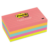 Original Pads In Cape Town Colors, 3 X 5, Lined, 100-sheet, 5-pack