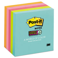Pads In Miami Colors, 3 X 3, 90-pad, 5 Pads-pack