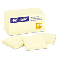 Self-stick Notes, 3 X 3, Yellow, 100-sheet, 18-pack