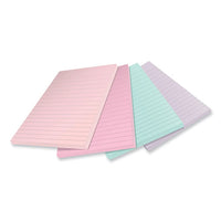 100% Recycled Paper Super Sticky Notes, Ruled, 4" X 6", Oasis, 45 Sheets/pad, 12 Pads/pack