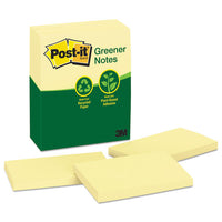 Recycled Note Pads, 3 X 5, Canary Yellow, 100-sheet, 12-pack