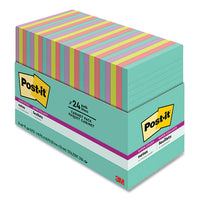 Pads In Supernova Neons Collection Colors, Note Ruled, Cabinet Pack, 4" X 6", 90 Sheets/pad, 24 Pads/pack