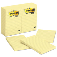 Original Pads In Canary Yellow, Lined, 4 X 6, 100-sheet, 12-pack