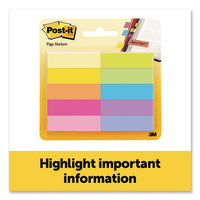 Page Flag Markers, Assorted Bright Colors, 50 Sheets-pad, 10 Pads-pack