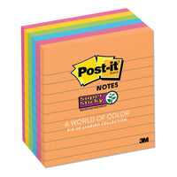 Pads In Rio De Janeiro Colors, Lined, 4 X 4, 90-sheet Pads, 6-pack