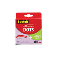 Mounting Adhesive Dots, 0.3" Dia, Transparent, 300-pack