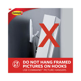 Sawtooth Picture Hanger Value Pack, Large, Plastic, White, 5 Lb Capacity, 3 Hooks And 6 Strips-pack