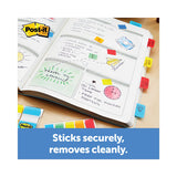 1" Wide Tabs With Dispenser, Aqua, Pink, Violet, Yellow, 88-pack