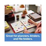 1" Wide Tabs With Dispenser, Aqua, Pink, Violet, Yellow, 88-pack