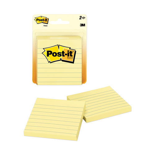 Original Pads In Canary Yellow, Lined, 3 X 3, 100 Sheets-pad, 2 Pads-pack