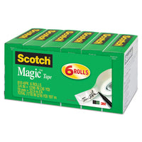 Magic Tape Refill, 1" Core, 0.75" X 36 Yds, Clear, 6-pack