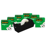 Magic Tape Desktop Dispenser Value Pack, 1" Core, 0.75" X 83.33 Ft, Clear, 10-pack