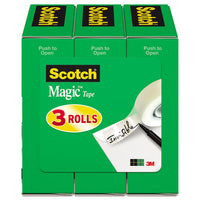 Magic Tape Refill, 1" Core, 0.75" X 83.33 Ft, Clear, 3-pack