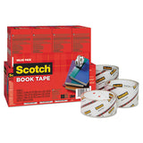 Book Tape Value Pack, 3" Core, (2) 1.5" X 15 Yds, (4) 2" X 15 Yds, (2) 3" X 15 Yds, Clear, 8-pack