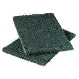 Commercial Heavy-duty Scouring Pad, Green, 6 X 9, 12-pack