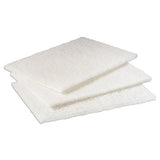 Light Duty Cleansing Pad, 6" X 9", White, 20-pack, 3 Packs-carton