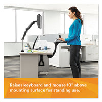 Sit-stand Easy Adjust Keyboard Tray, Standard Platform, 25.5w X 12d, Black