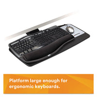 Sit-stand Easy Adjust Keyboard Tray, Standard Platform, 25.5w X 12d, Black