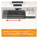 Knob Adjust Keyboard Tray With Highly Adjustable Platform, Black