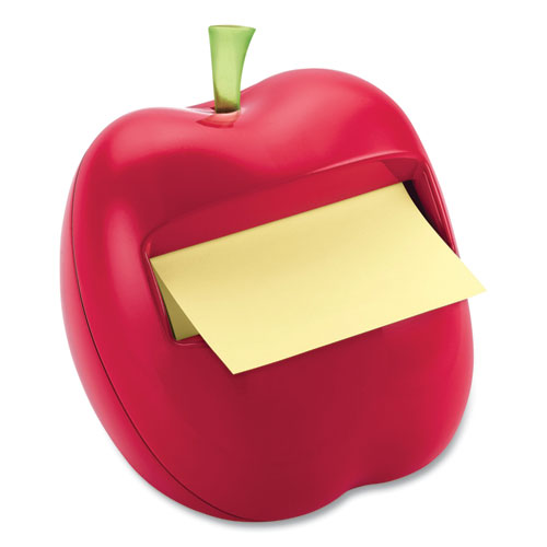Apple-shaped Dispenser For 3 X 3 Self-stick Pads, Red