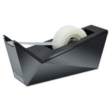 Facet Design One-handed Dispenser, With 3-4 X 350 Tape Roll, 1" Core, Black