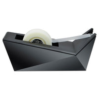 Facet Design One-handed Dispenser, With 3-4 X 350 Tape Roll, 1" Core, Black