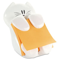 Pop-up Note Dispenser Cat Shape, 3 X 3, White