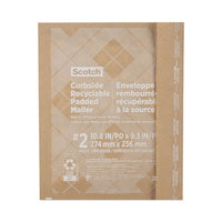 Curbside Recyclable Padded Mailer, #2, Self-adhesive Closure, 11.25 X 12, Natural Kraft, 25-carton