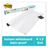 Dry Erase Surface With Adhesive Backing, 48" X 36", White