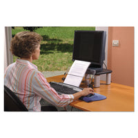 In-line Adjustable Desktop Copyholder, Plastic, 150 Sheet Capacity, Black-clear