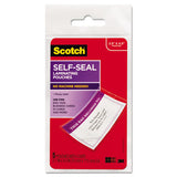 Self-sealing Laminating Pouches, 9.5 Mil, 3.88" X 2.44", Gloss Clear, 25-pack