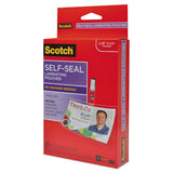 Self-sealing Laminating Pouches, 12.5 Mil, 2.31" X 4.06", Gloss Clear, 25-pack