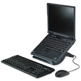 Vertical Notebook Computer Riser, Cable Management, 9x12x6 1-2 - 9 1-2, Black